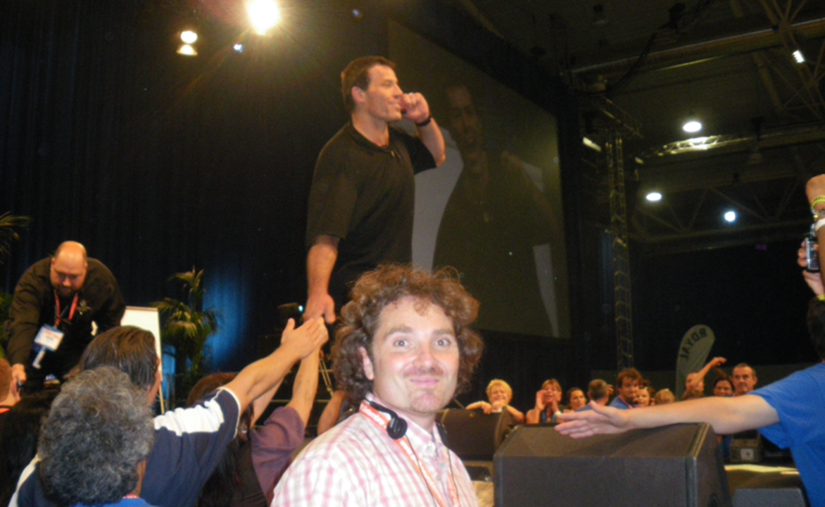 Régis Archimbaud lors de l'UPW 2009 avec Anthony Robbins