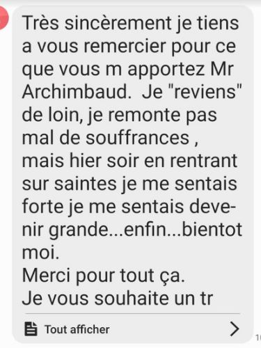 Témoignage d’une cliente : force intérieure et sentiment de se retrouver
