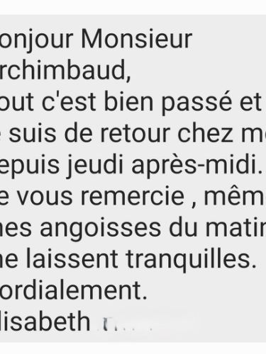 Témoignage d’une cliente : retour à domicile serein et apaisement des angoisses matinales
