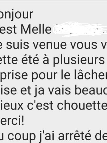 Témoignage d’une cliente : mieux-être ressenti au fil des séances consacrées au lâcher-prise