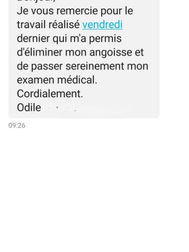Témoignage client : angoisse apaisée et examen médical passé sereinement
