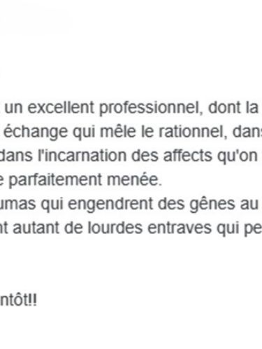 Avis Google : professionnalisme, méthode adaptable et sentiment de mieux-être après une séance