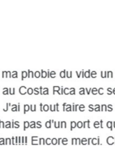 Avis Google : séjour au Costa Rica vécu sereinement après une séance pour la peur du vide