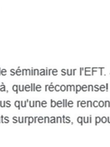 Avis Google : découverte de l’EFT et dépassement de ses appréhensions lors d’un séminaire