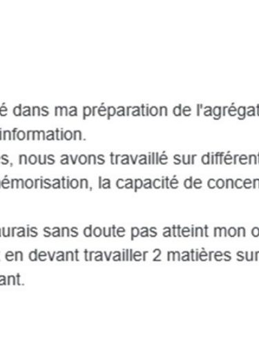 Avis Google : préparation à l’agrégation, gestion du stress et résolution de difficultés
