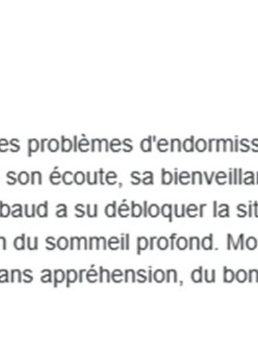 Avis Google : amélioration rapportée du sommeil et de l’endormissement