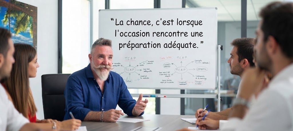 Régis Archimbaud animant une formation TCAP en groupe autour de la préparation et des objectifs